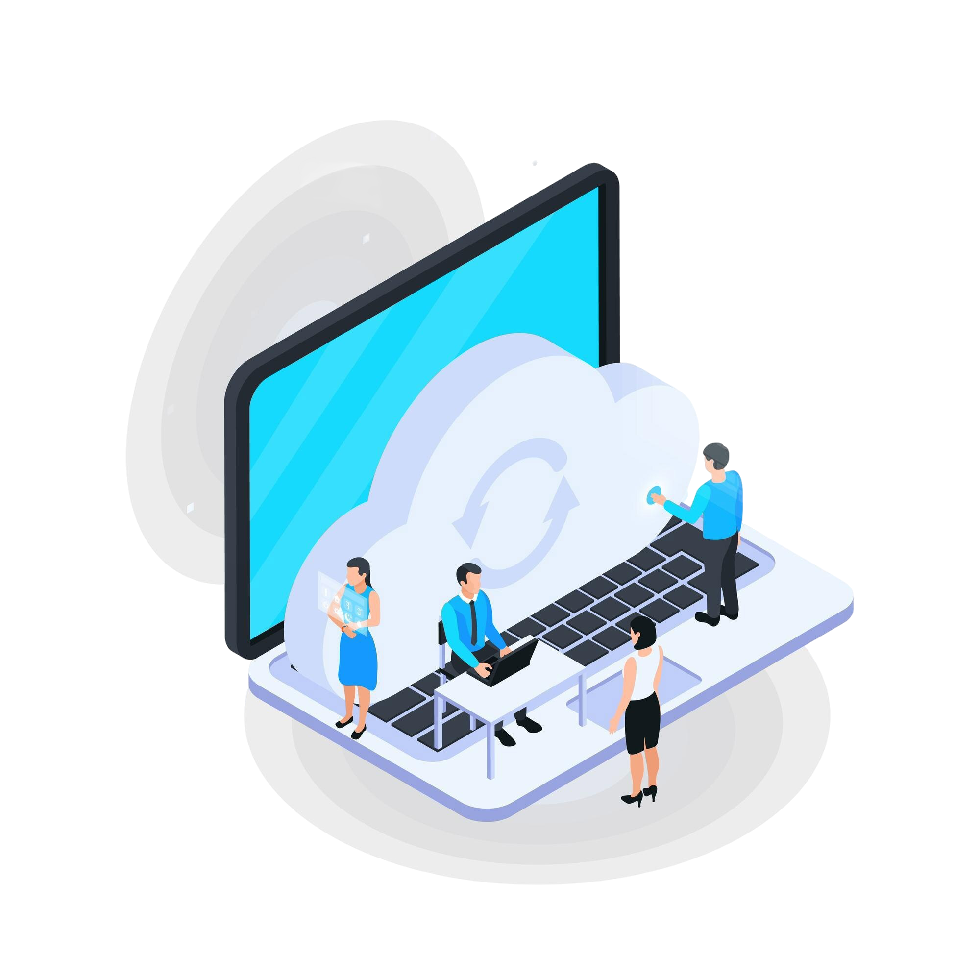 Cloud synchronization illustration